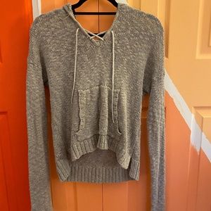 Gray Slouchy Beach Sweater